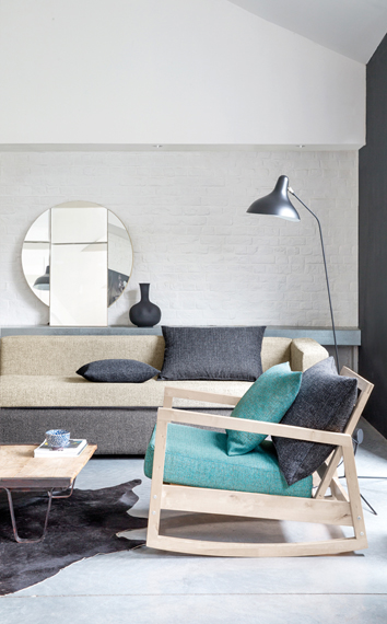 Möbelstoff Melbourne in verschiedenen Farben aus der Fuggerhaus Möbelstoff-Kollektion Lounge.